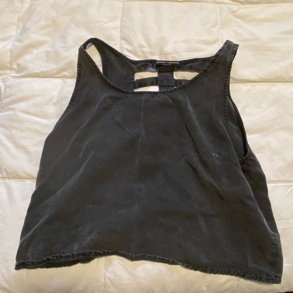 Brandy Melville Black/Charcoal Crop Top